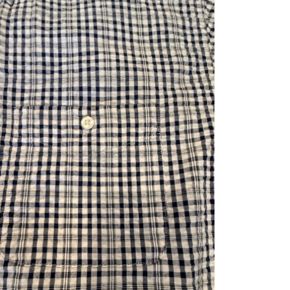 Van Heusen Blue and White Checkered Casual Button Down Shirt - Picture 4 of 4